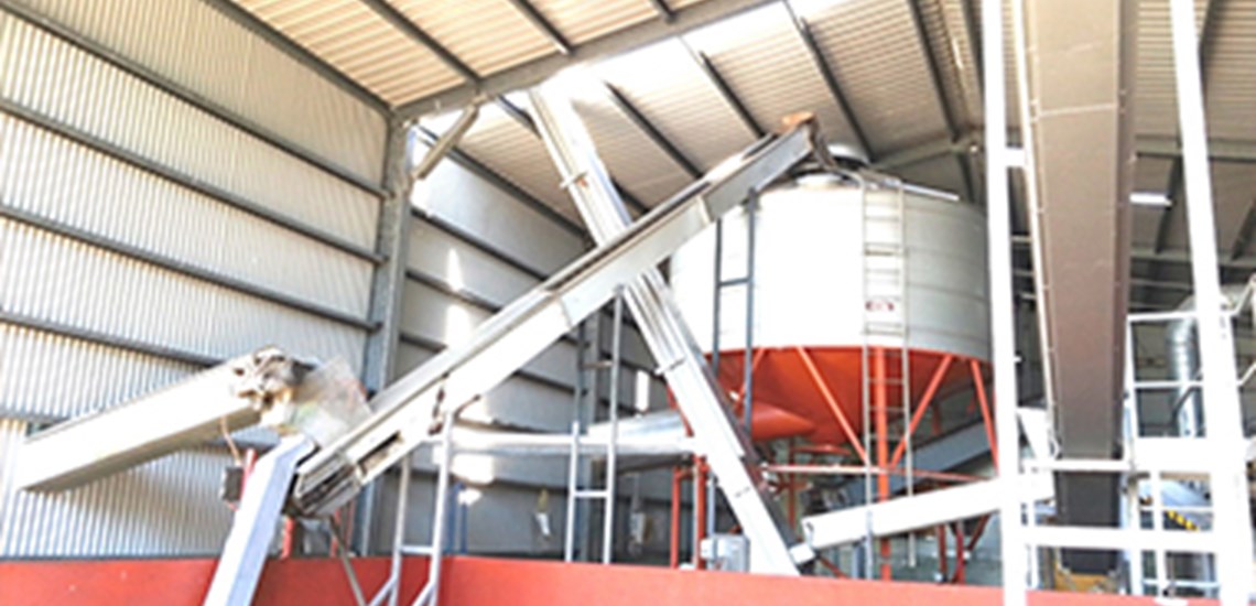 Cleaning  manufacturing facilities at a Macadamia processing shed