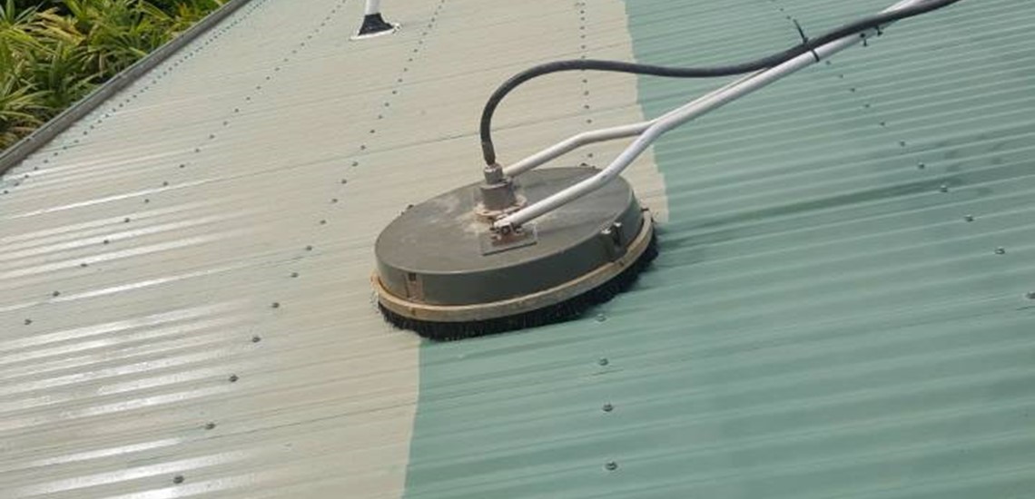 Colorbond roof cleaned in Bundaberg