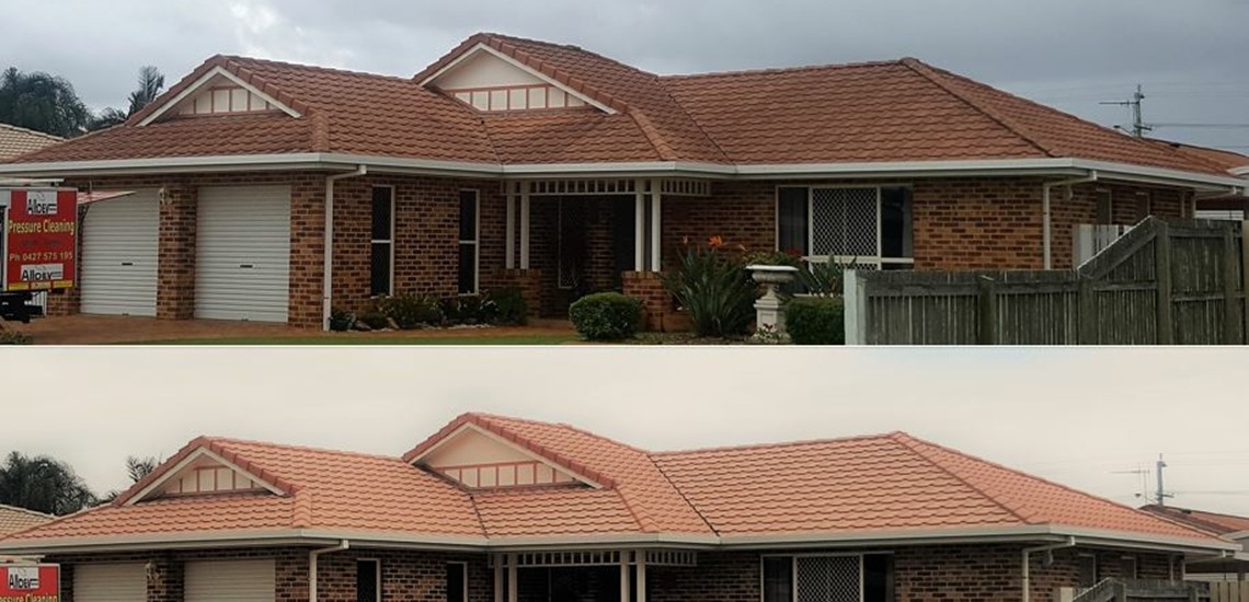 Roof cleaning example