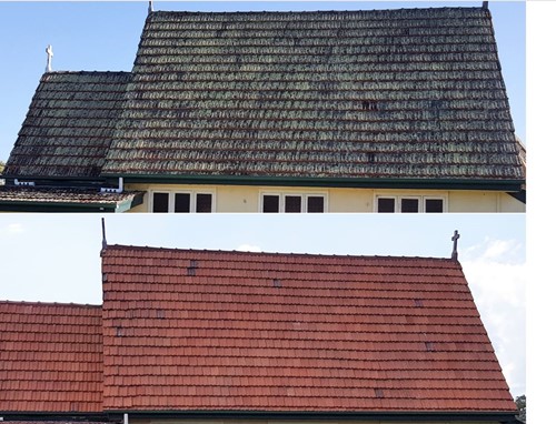Terra Cotta roof cleaning