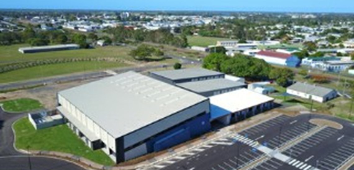 External building cleaning of the Multiplex in Bundaberg