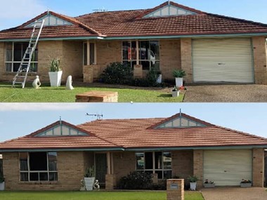 A roof and house cleaned for Christmas